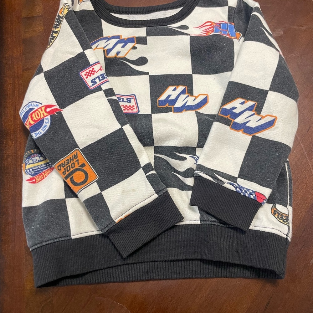 Kids Checkered Racing Sweatshirt